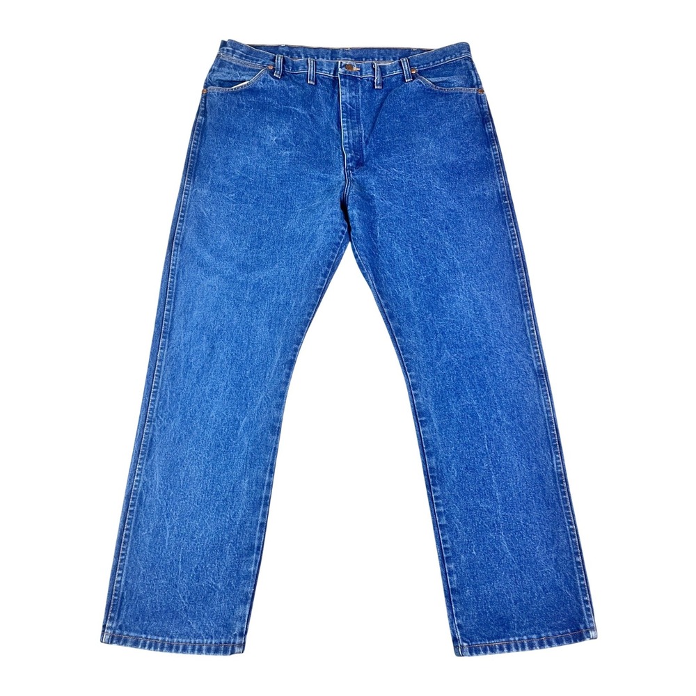 Wrangler 13MWZ Cowboy Cut Original Fit Jeans Mens 43x31.5* Blue Straight Leg EUC